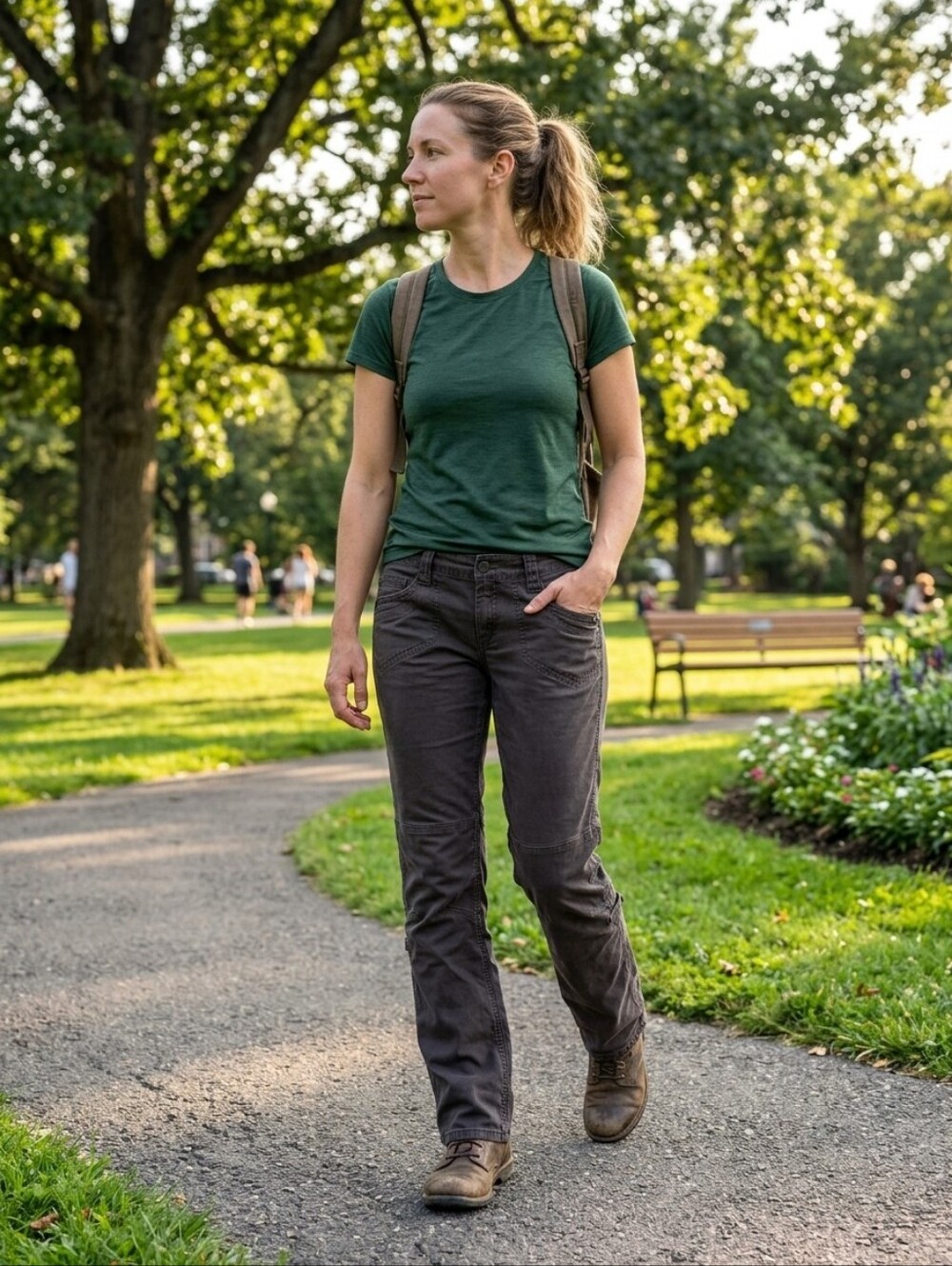 Royal Robbins Dark Brown Pants with Subtle Maroon Lining Size 8